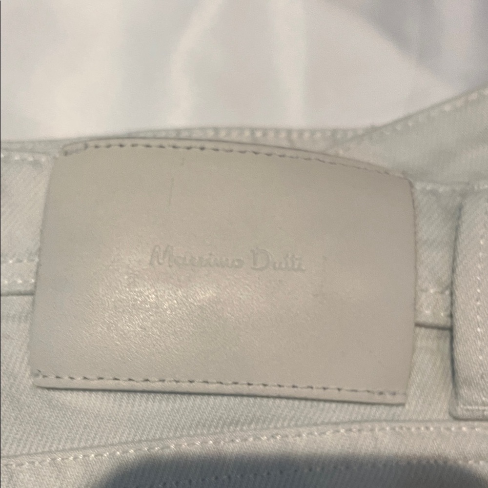 Massimo Dutti Cream Slim Fit Jeans - Picture 8 of 9